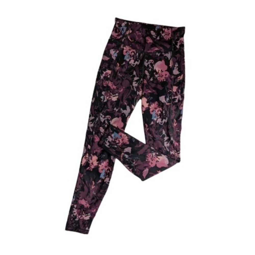 All In Motion Contour Power Waist Floral Print Leggings XS